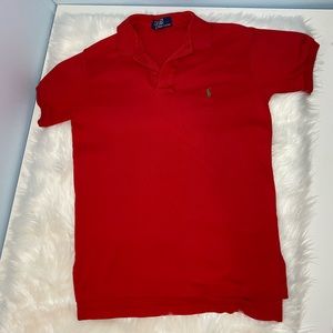 New red polo shirt